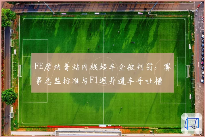 FE摩纳哥站内线超车全被判罚,赛事总监标准与F1迥异遭车手吐槽